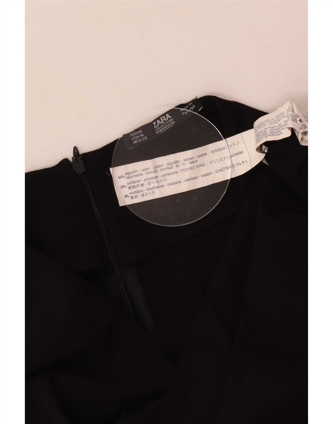 Zara Mujer Falda Maxi Mediana W28 Algodón Negro