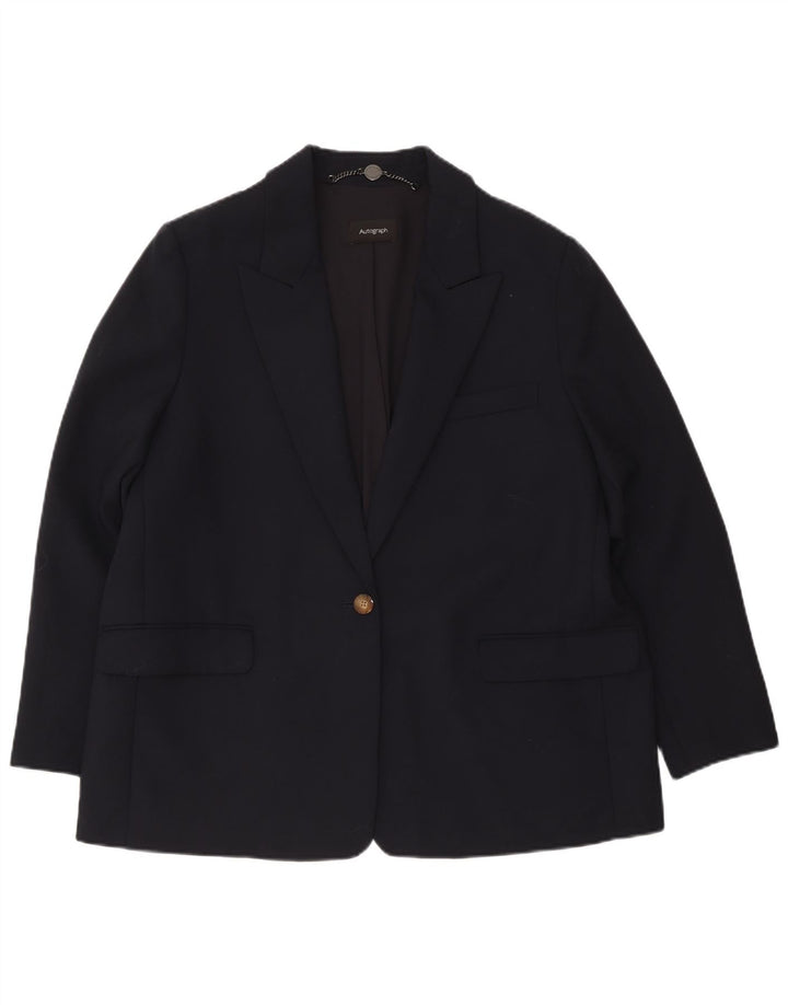 Marks & Spencer Chaqueta tipo blazer extragrande con 1 botón para mujer UK 40 XL Azul marino