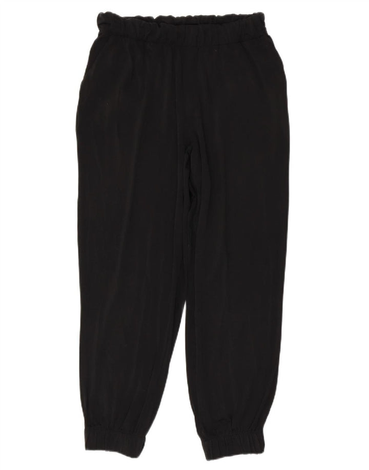ZARA Mujer Pantalones De Chándal Joggers UK 42 Medium Negro