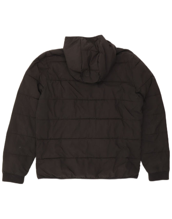 Abercrombie & Fitch Chaqueta acolchada con capucha para hombre UK 38 Medium Negro
