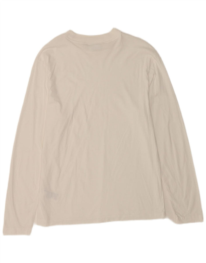Calvin Klein Hombre Top Manga Larga XL Algodón Blanco