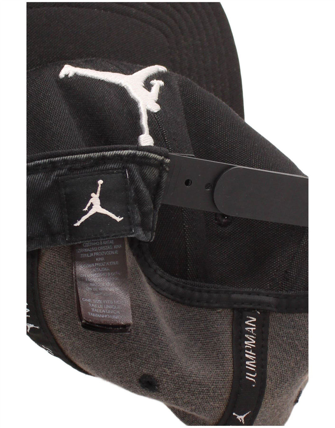 Jordan Gorra de béisbol gráfica para hombre Talla única Poliéster negro