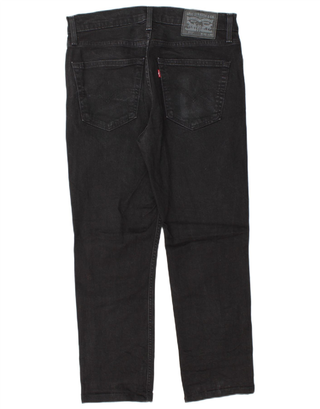 Levi's Hombre 511 Slim Jeans W33 L26 Algodón Negro