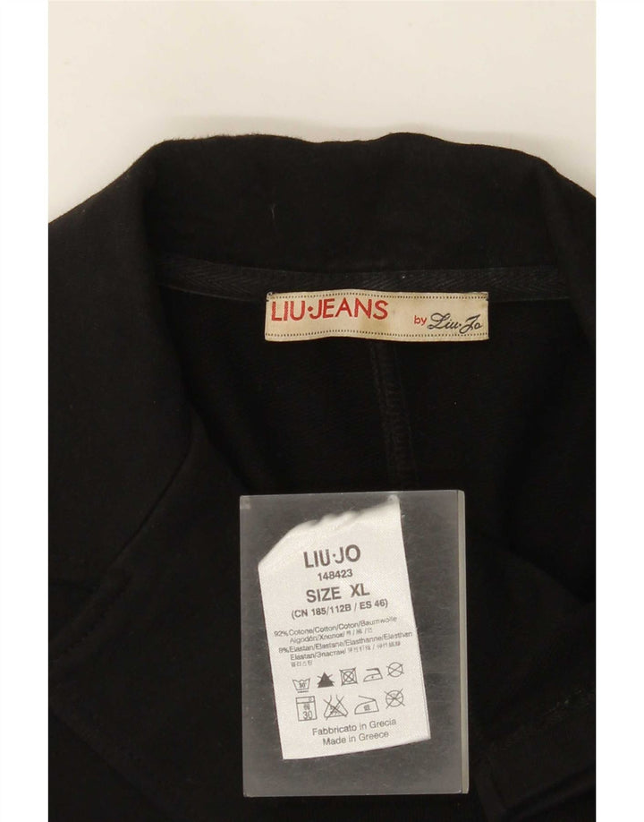 Liu Jo Chaqueta Blazer de 1 Botón para Mujer UK 40 XL Algodón Negro