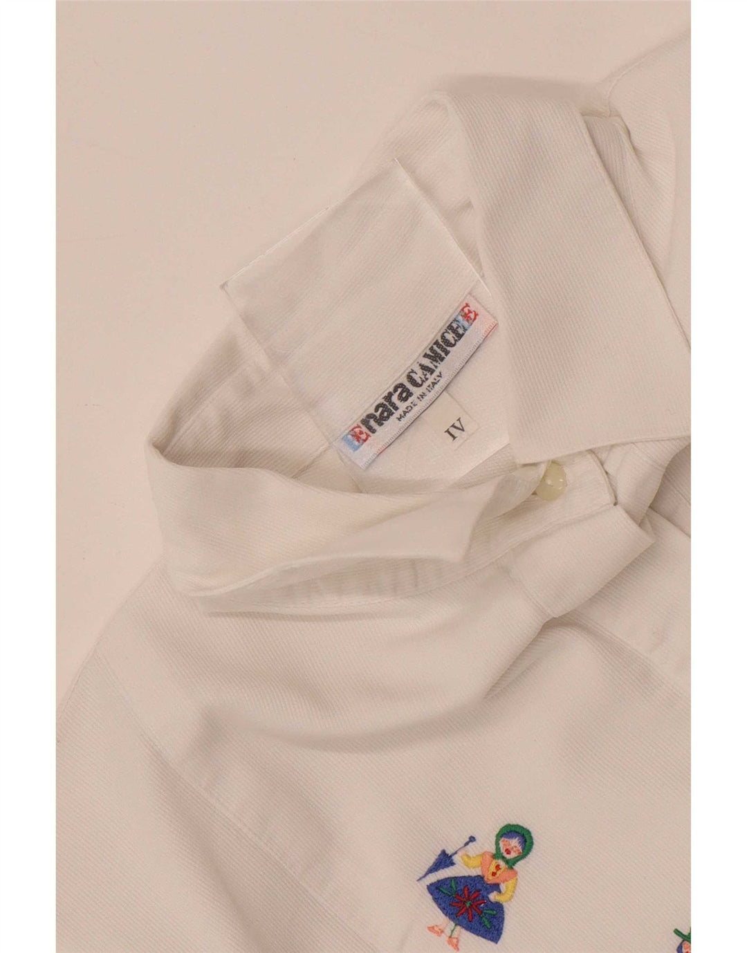 Naracamicee Blusa gráfica para mujer UK 40 Mediana Blanca Étnica