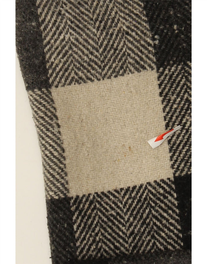 Vintage Mujer Gilet IT 44 Mediano Negro Check Lana