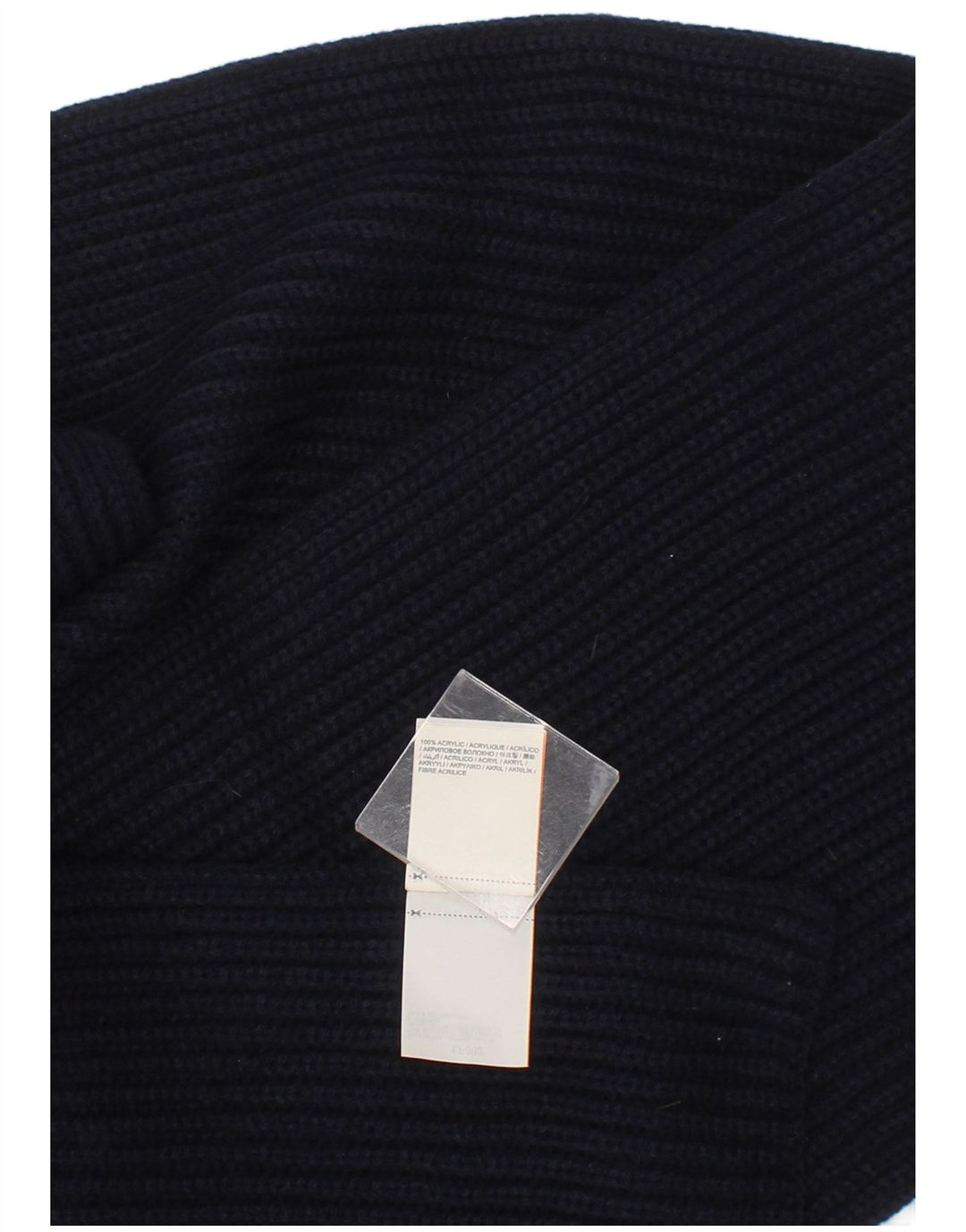 Superdry Bufanda rectangular de punto para hombre Talla única Azul marino Acrílico Clásico