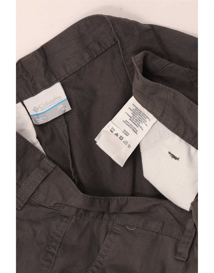Columbia Pantalones cortos chinos regulares para hombre W34 Algodón gris grande
