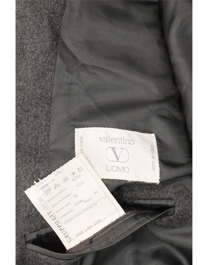 Valentino Chaqueta tipo blazer con 2 botones y 2 botones para hombre IT 54 2XL Lana virgen gris