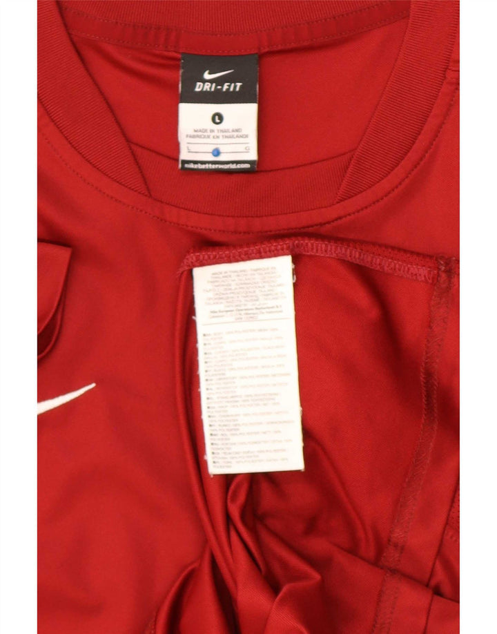 Nike - Camiseta Dri Fit para hombre, talla grande, poliéster rojo