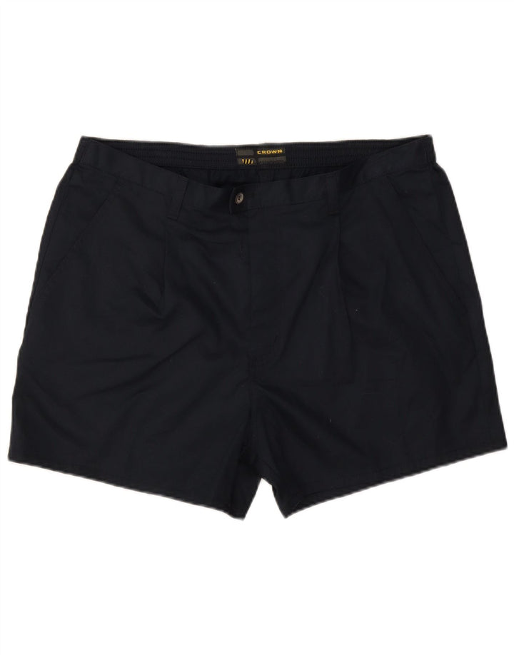 Crown Mens Pegged Chino Shorts W36 Grande Azul Marino Algodón