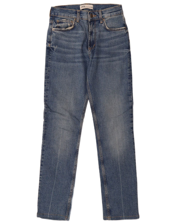 Zara Vaqueros Rectos Mujer EU 34 2XS W24 L29 Algodón Azul
