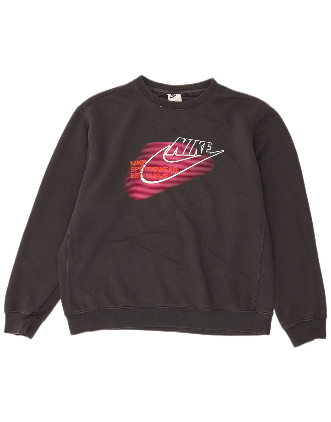 Nike Hombre Sudadera Gráfica Jersey De Algodón Gris Medio