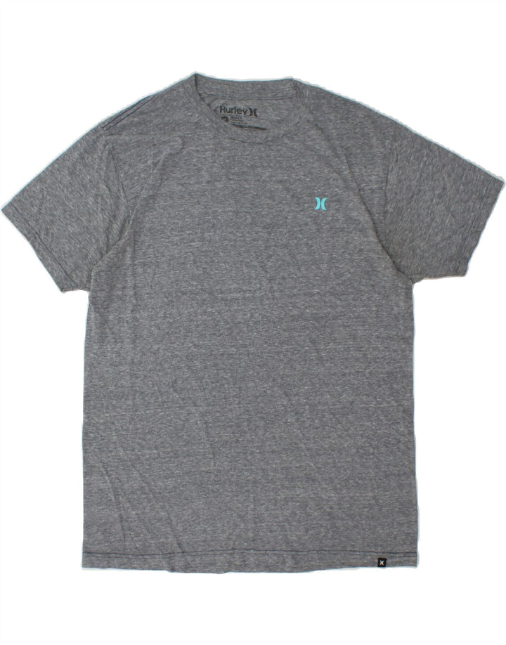 HURLEY Mens T-Shirt Top Medium Grey Polyester Vintage Hurley and Second-Hand Hurley from Messina Hembry 