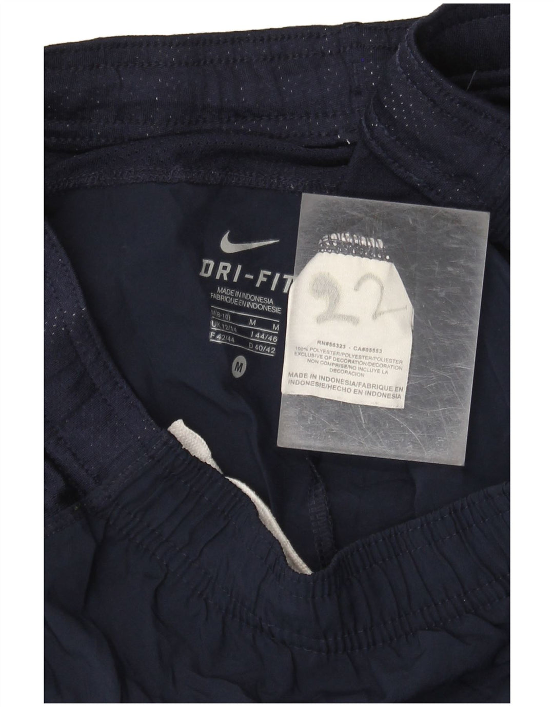 Pantalones cortos deportivos NIKE Dri Fit para mujer UK 12/14 Medium Azul marino Colorblock