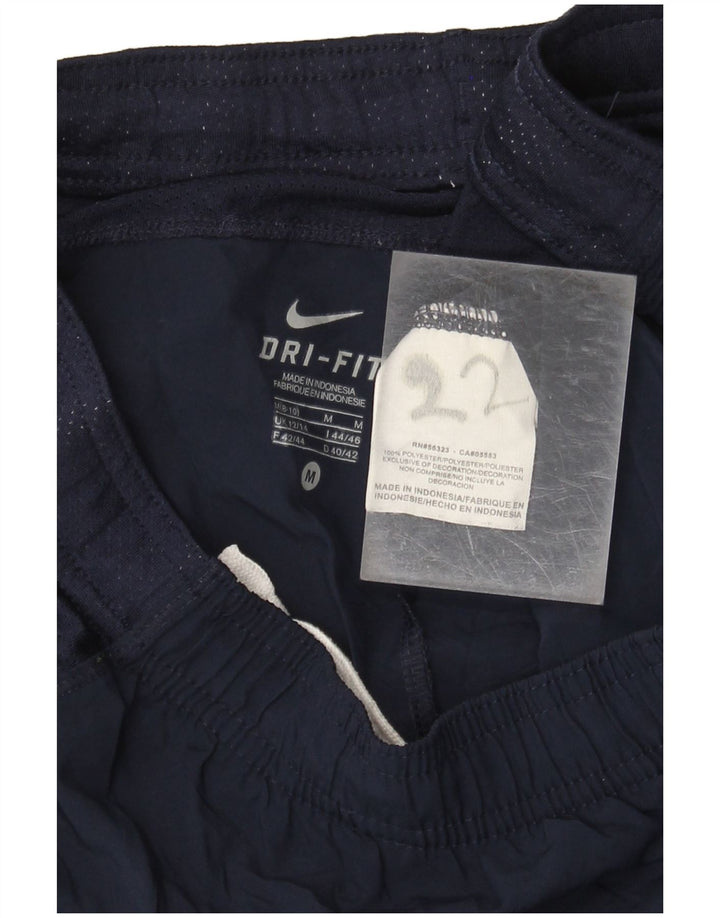 Pantalones cortos deportivos NIKE Dri Fit para mujer UK 12/14 Medium Azul marino Colorblock