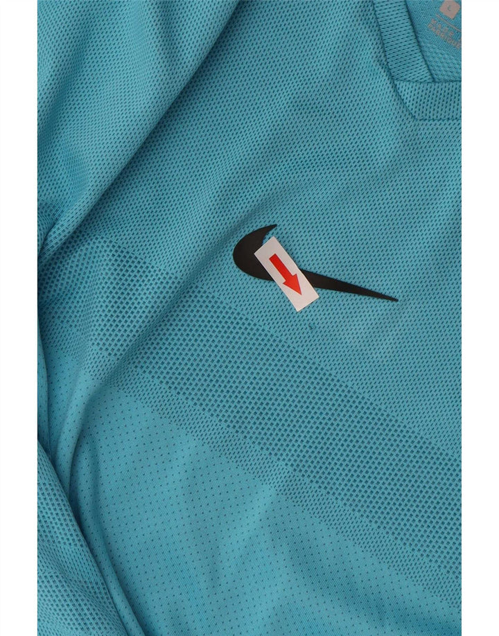 Nike - Camiseta Dri Fit para hombre, talla grande, poliéster azul