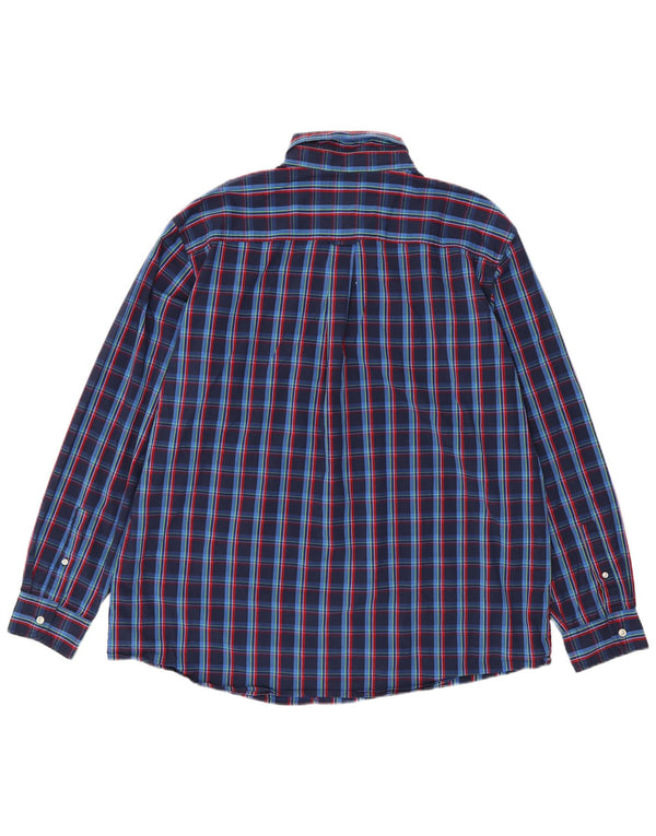 Chaps Camisa para hombre 2XL Azul marino Cuadros Algodón
