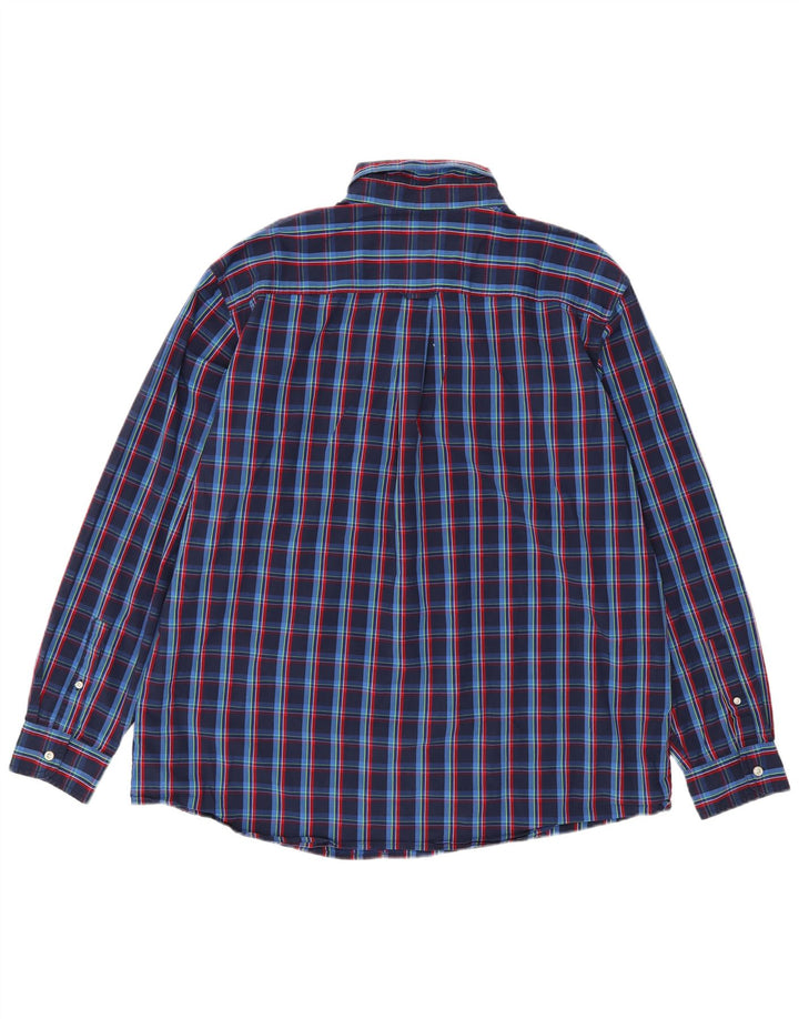 Chaps Camisa para hombre 2XL Azul marino Cuadros Algodón