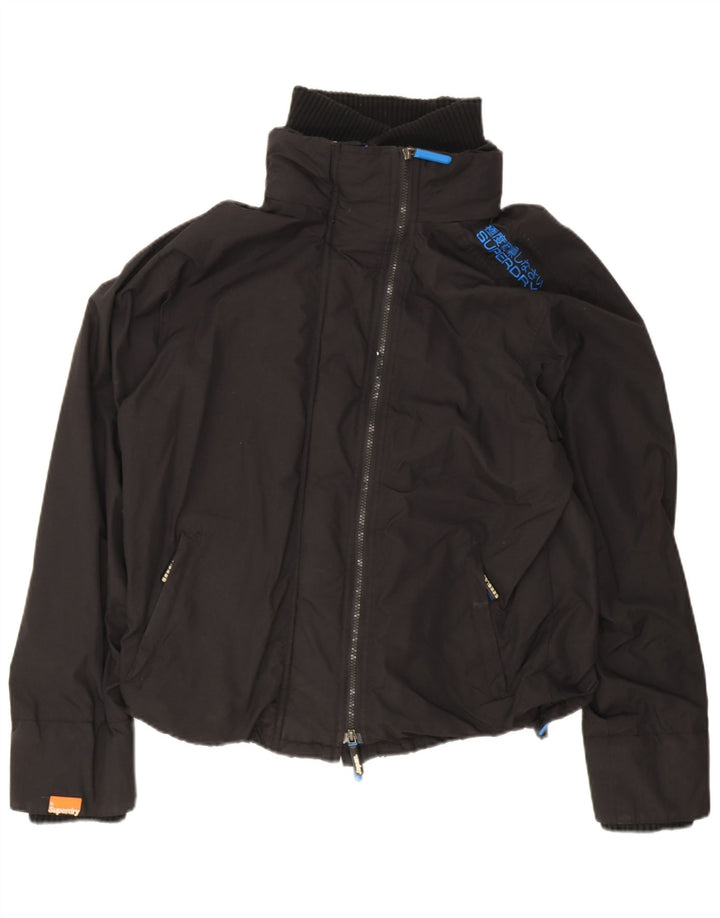 Superdry Mujer The Windcheater Bomber Jacket UK 40 XL Nylon Negro