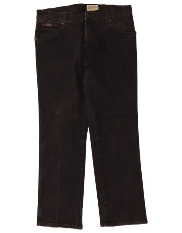 Wrangler Vaqueros rectos Texas para hombre W35 L30 Algodón negro