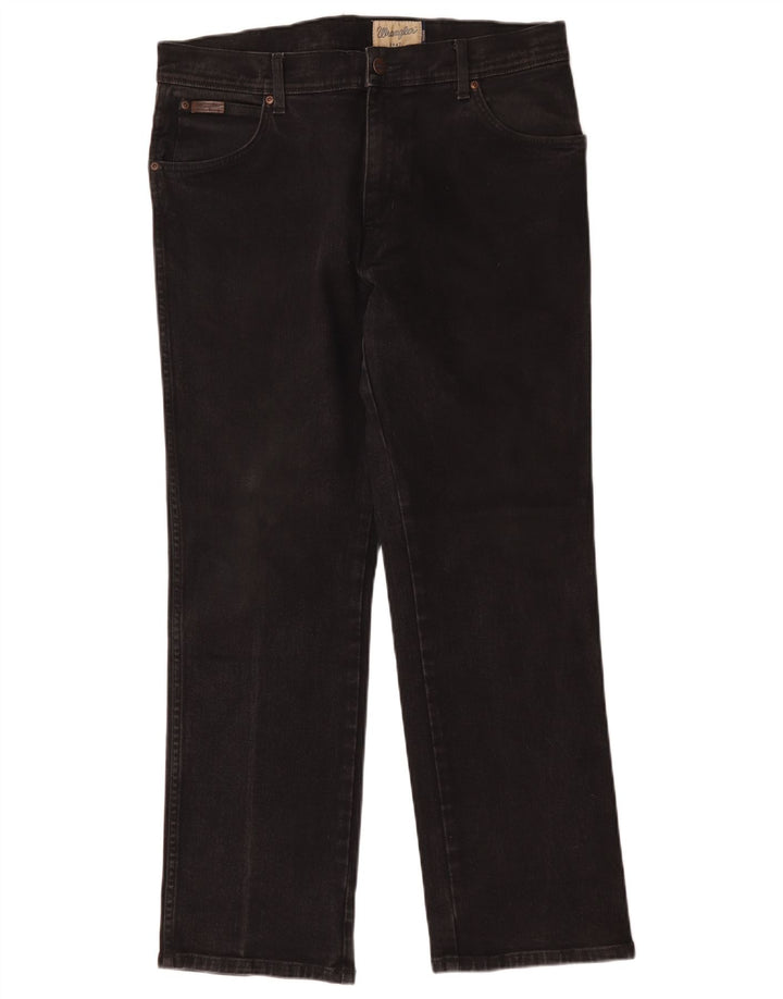 Wrangler Vaqueros rectos Texas para hombre W35 L30 Algodón negro