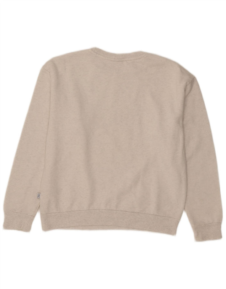 Puma Mujer Gráfico Oversize Sudadera Jumper UK 10 Pequeño Gris Algodón