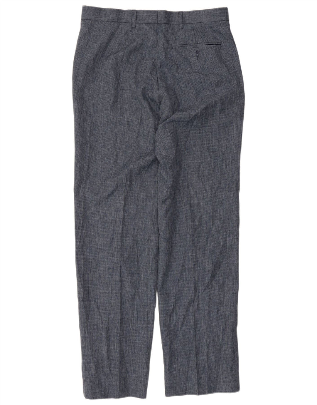 Marks & Spencer Pantalón de traje de corte regular para hombre W32 L33 Poliéster azul