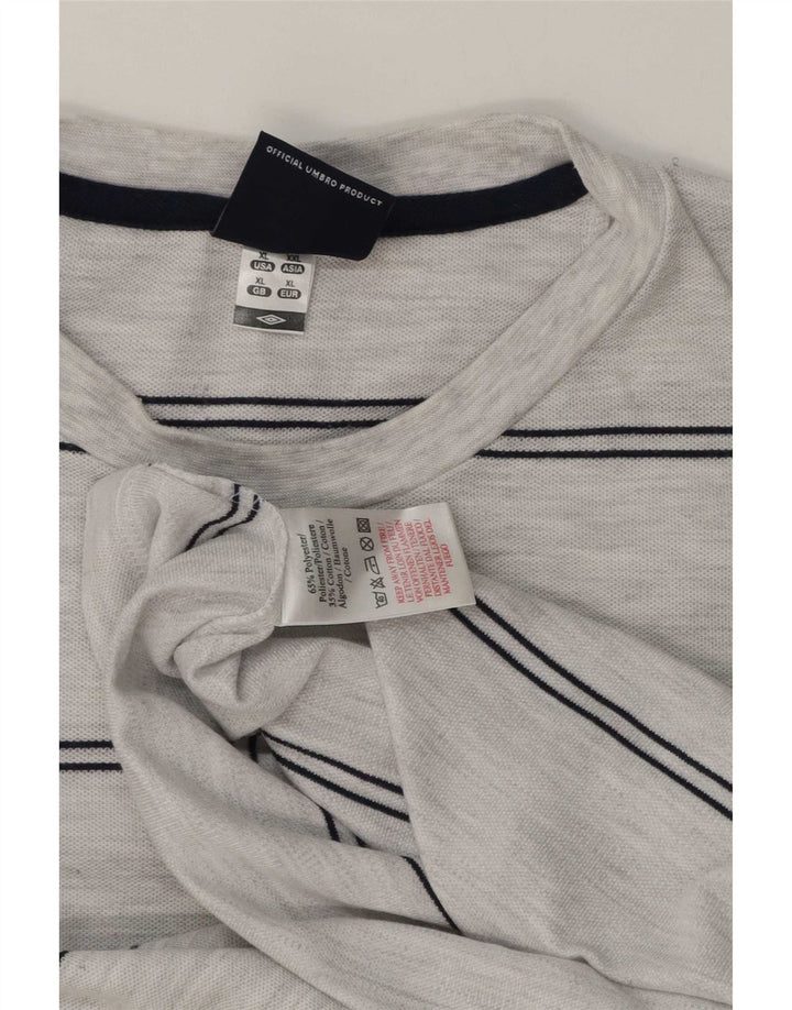 Umbro Camiseta Hombre Top XL Poliéster Rayas Gris