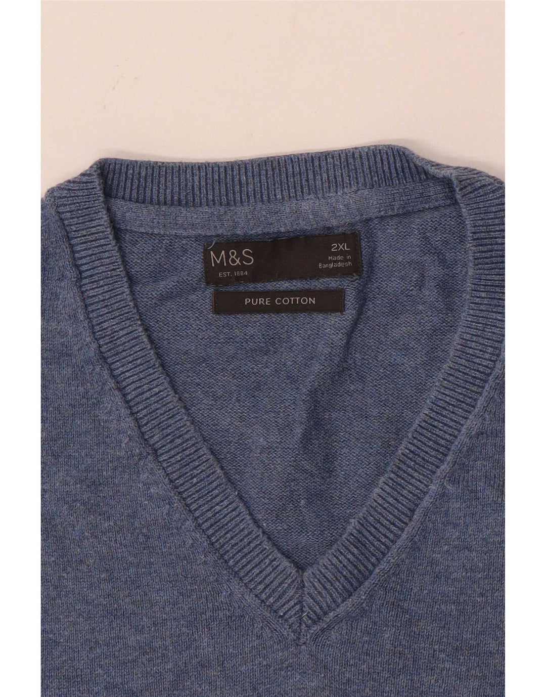 Marks & Spencer - Camiseta sin mangas para hombre, talla 2XL, algodón azul