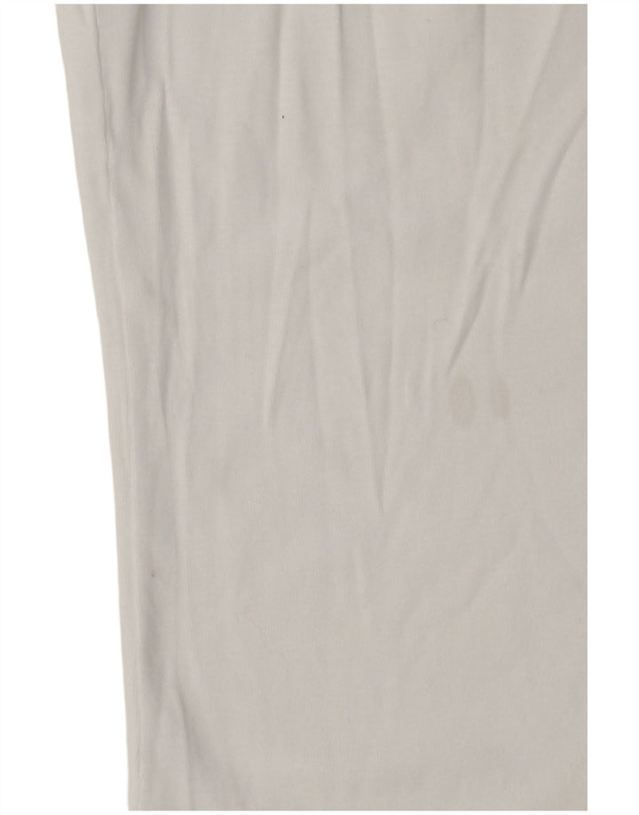Benetton Top Sin Mangas Con Estampado De Mujer UK 6 XS Blanco