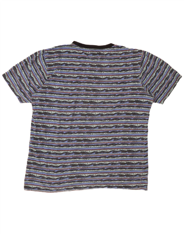 BILLABONG Camiseta gráfica para hombre Top 2XL Algodón a rayas azules