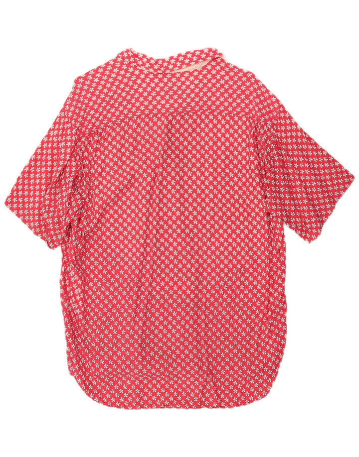 Carrera Camisa Manga Corta Hombre XL Rojo Floral
