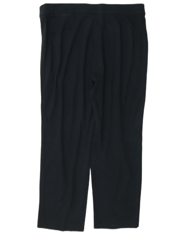 Marks & Spencer Pantalones Casuales Rectos para Mujer UK 18 XL W38 L27 Azul Marino