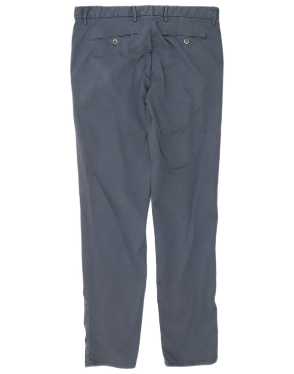Massimo Dutti Pantalón Chino Slim Fit para Hombre EU 44 Large W34 L32 Algodón Azul