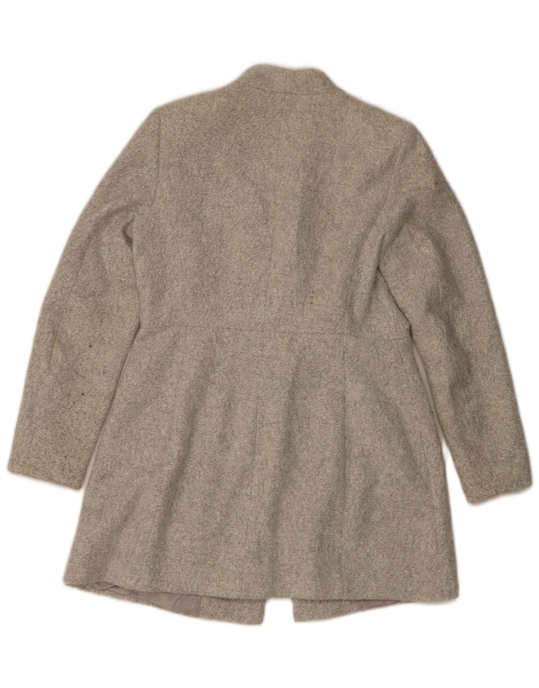 Zara Mujer Abrigo UK 44 Grande Poliéster Gris
