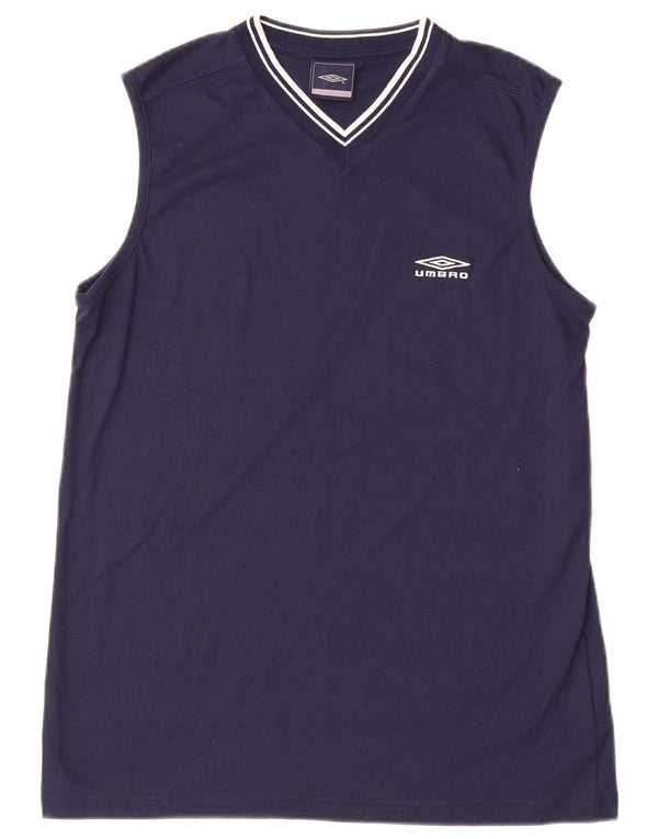 Umbro Hombre Chaleco Top Medio Azul Marino Poliéster