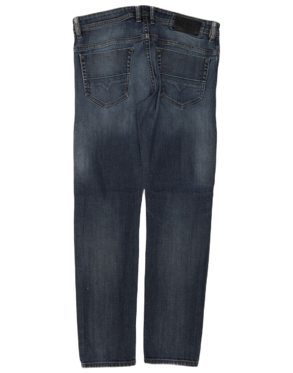 Diesel Hombre Vaqueros Slim Desgastados W32 L32 Algodón Azul