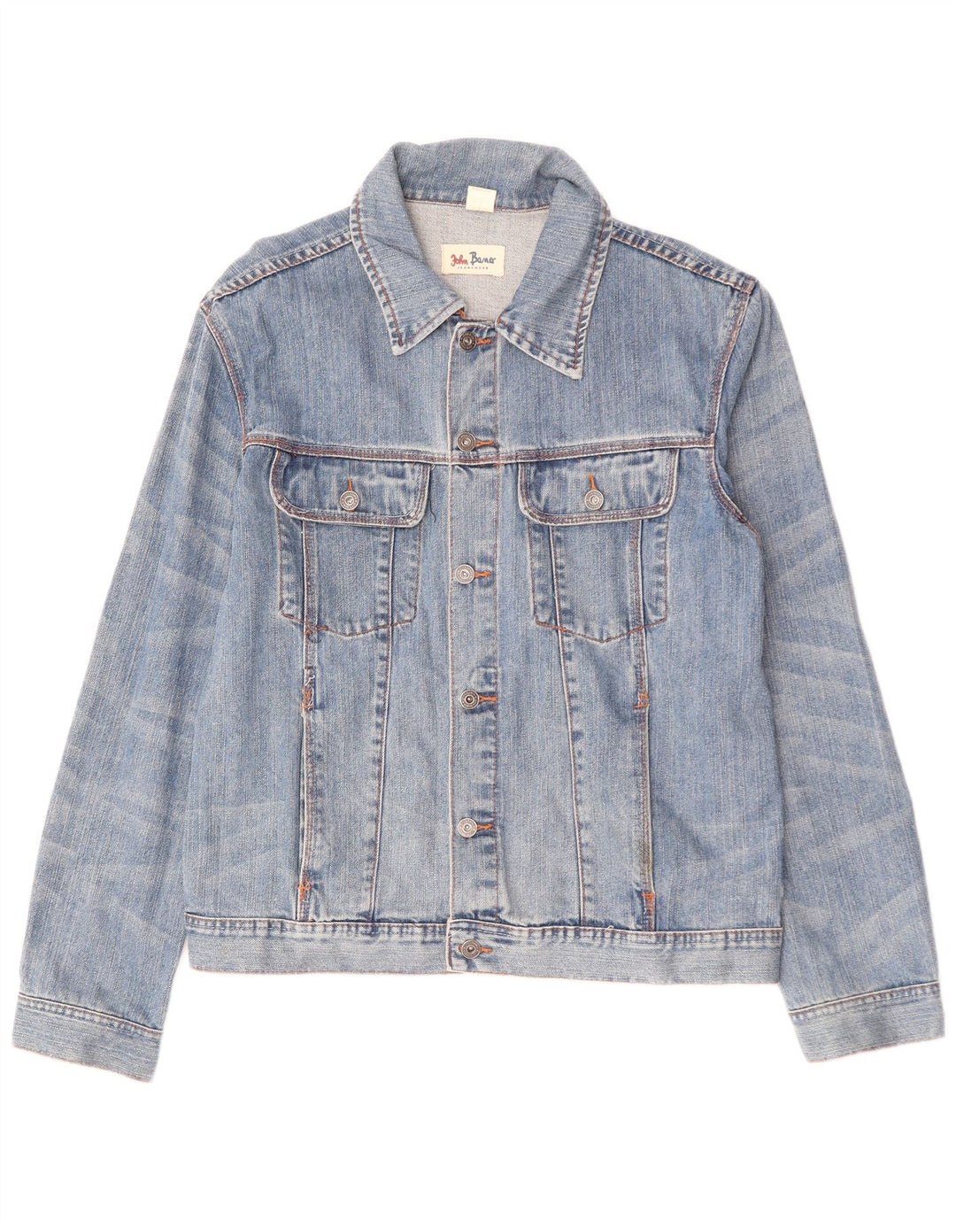 JOHN BANER Chaqueta vaquera para hombre UK 44 2XL Algodón azul