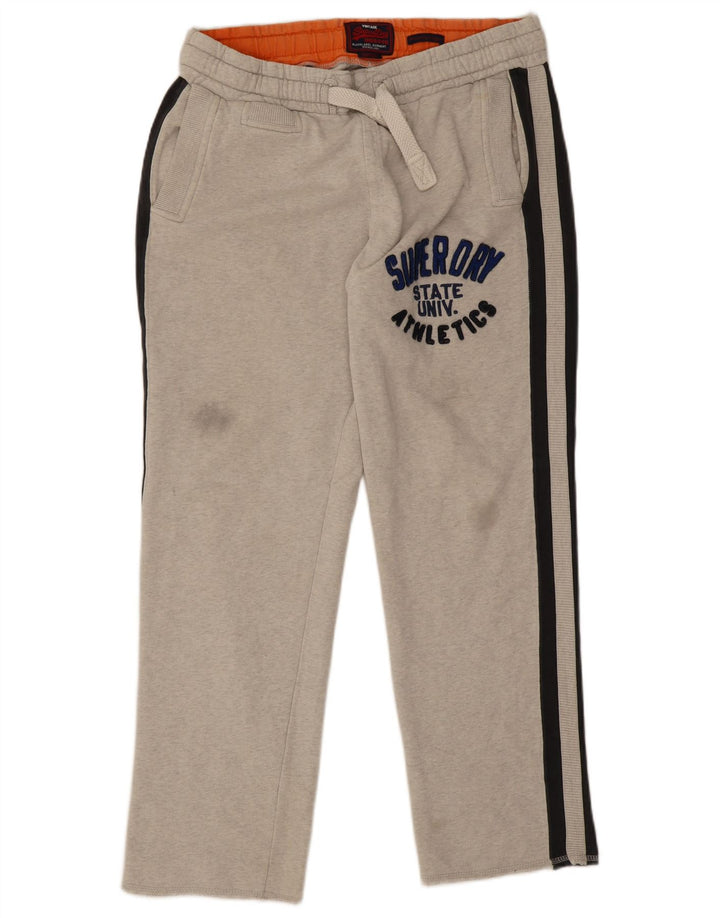 Superdry Pantalones De Chándal Con Gráficos De Algodón Gris Grande Para Hombre