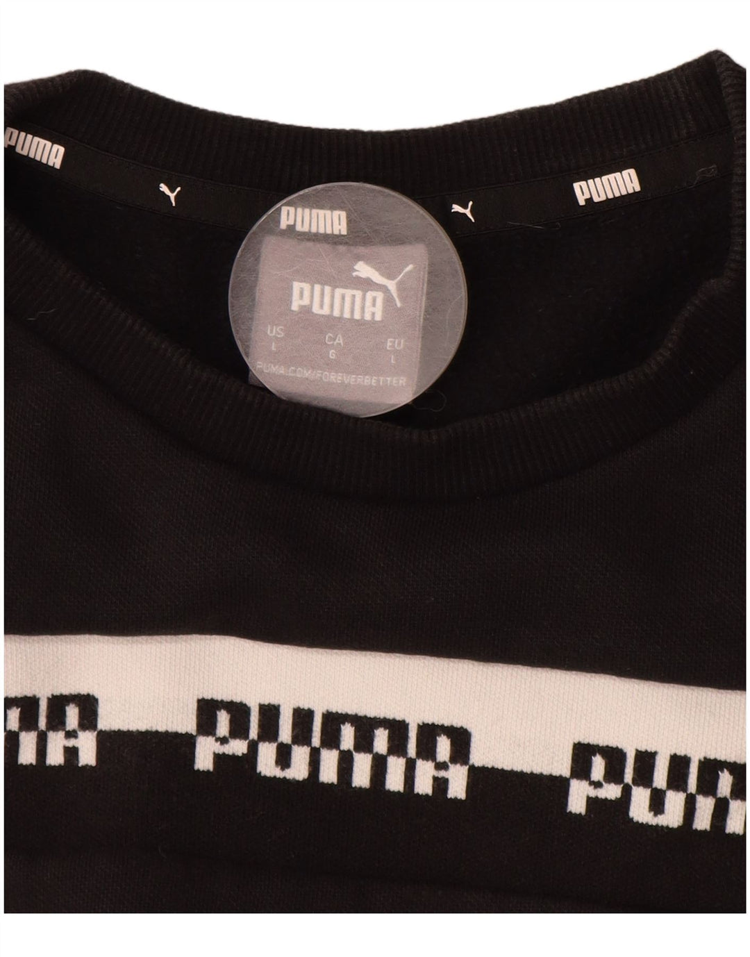 PUMA Sudadera con gráfico para Hombre Jersey Grande de algodón Negro