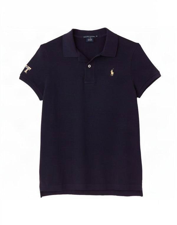 Ralph Lauren Polo ajustado para mujer Reino Unido 14 Algodón azul marino mediano