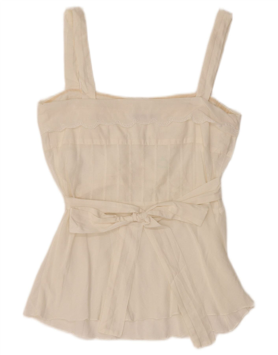 GUESS BY MARCIANO Blusa corta sin mangas para mujer UK 8 Small White