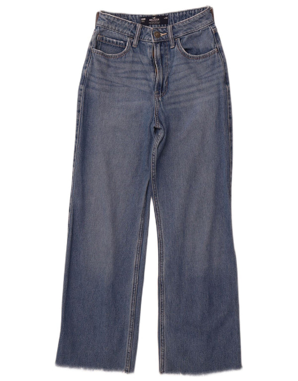 HOLLISTER Womens Baggy High Rise Loose Jeans US 000 2XS W23 L27 Blue