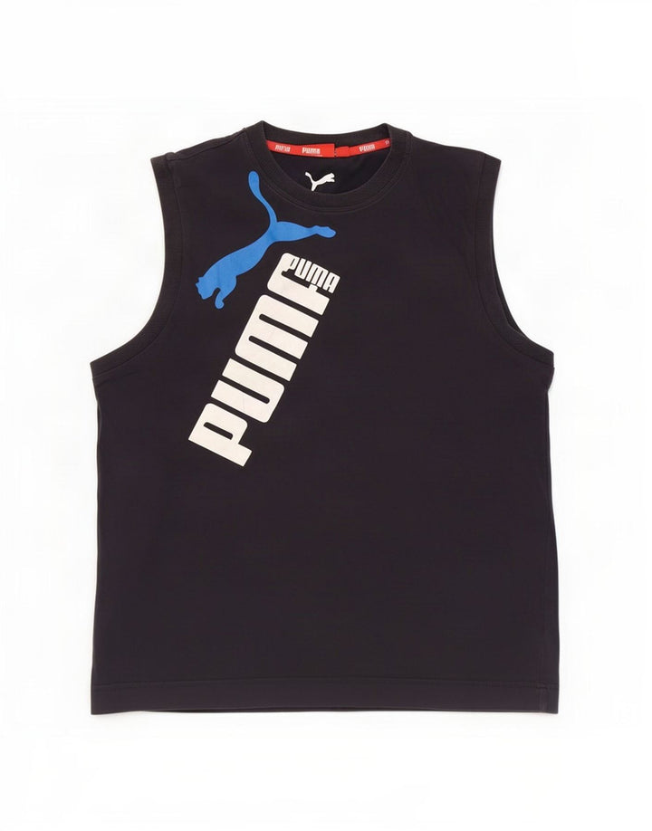 Puma Hombre Gráfico Chaleco Top Grande Azul Marino
