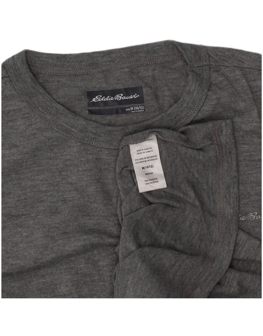 Eddie Bauer Camiseta Niño Top 10-11 Años Gris Medio Poliéster