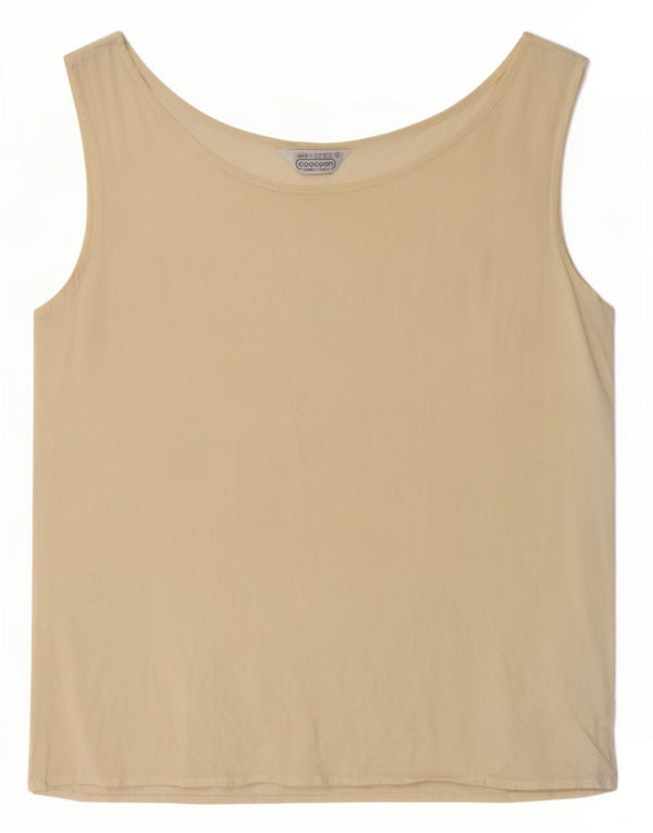 Coocoon Blusa sin mangas para mujer UK 44 Large Off White Silk