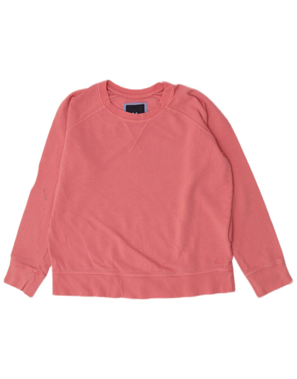 Crew Clothing Womens Sweatshirt Jumper UK 12 Medium  Pink Cotton