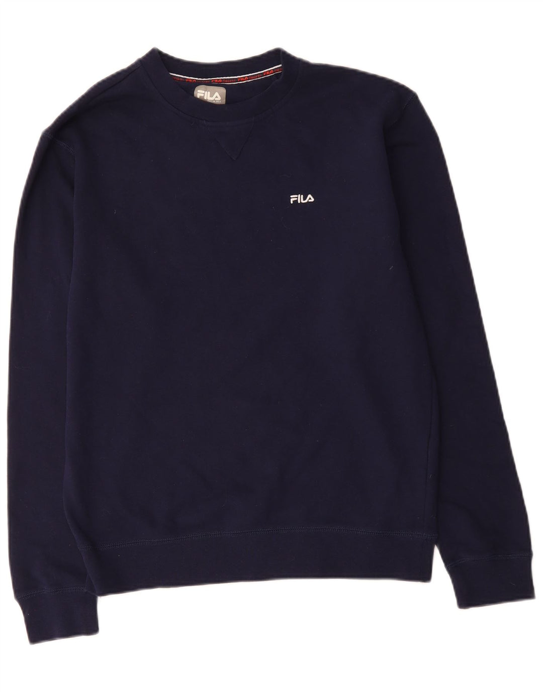 FILA Hombre Sudadera Jumper Grande Azul Marino Algodón