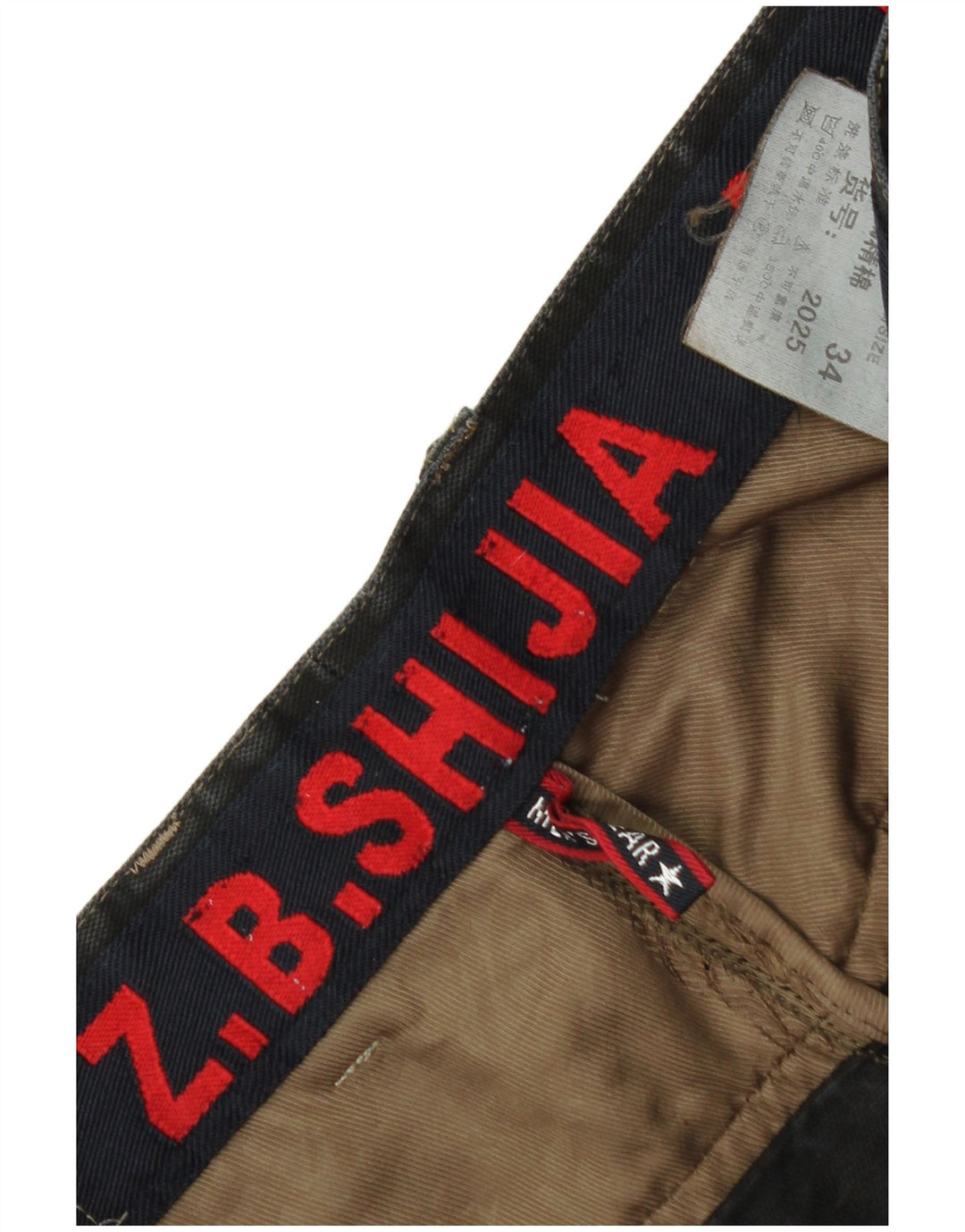 Pantalones chinos rectos vintage para hombre W34 L31 Negro